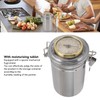 Cigar Jar Stainless Steel Silicone Ring with Hygrometer Waterproof Sealed