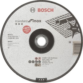 Bosch 1x PRO Stainess Steel and Metal Longlife Thin Cutting Disc for Large Angle Grinder and Bore 22.23 mm (for Steel, Stainless steel, Ø 230 mm, Professional Accessory Large Angle Grinder)