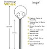CAMKYDE Danish Dough Whisk 12-Inch Double Eyes Stainless Steel Dutch