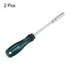 sourcing map 2pcs Metric Nut Driver 8mm CR-V Non-Magnetic Tip