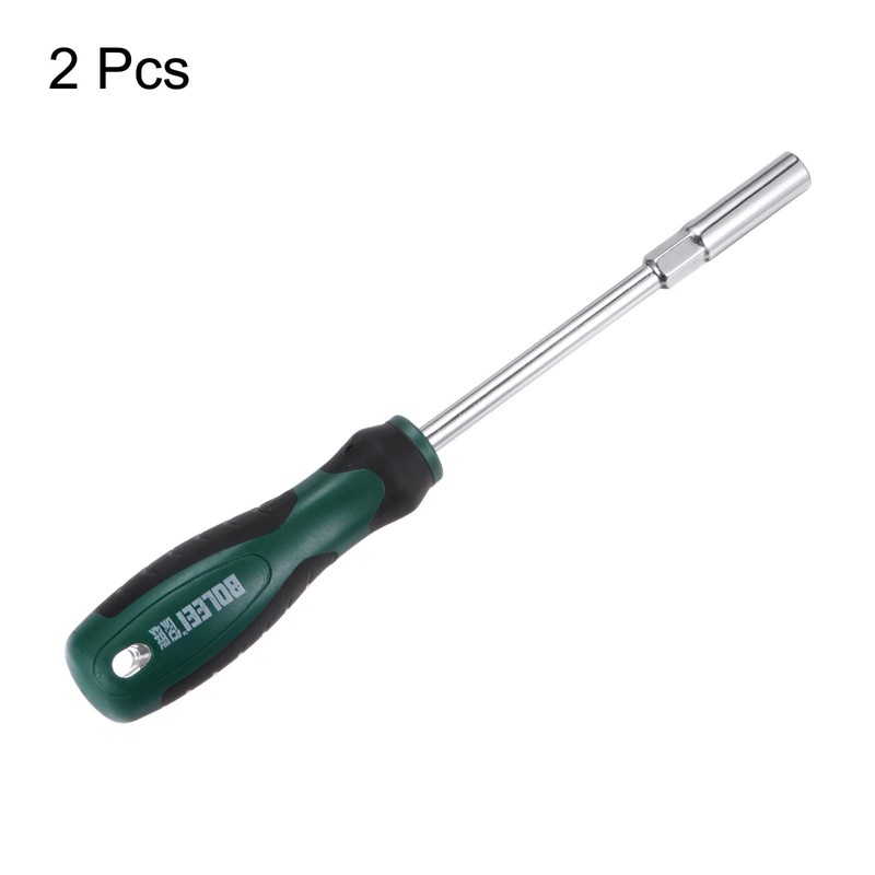 sourcing map 2pcs Metric Nut Driver 8mm CR-V Non-Magnetic Tip