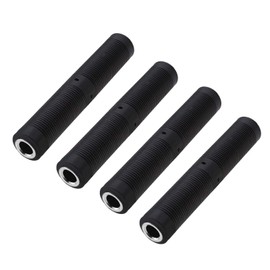 SING F LTD 4Pcs 1/4Inch/6.35mm Female to Female Socket Conversion Connector Stereo Audio Adapter Joiner Coupler Black