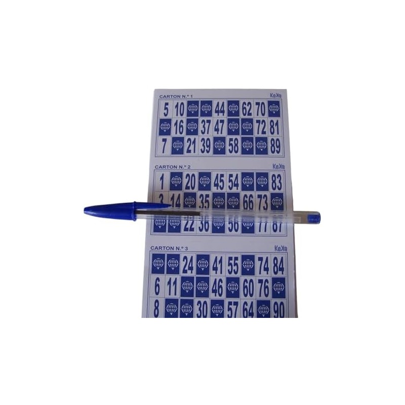 KEKA 300 Cajas de Bingo con 90 Bolas (Azul)