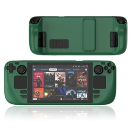 Steam Deck Case - Kickstand Protective Shell, Non-Slip, Scratch & Dust Resistant, OLED Compatible, OD Green