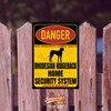 Rhodesian Ridgeback RR Sign Danger Security System Door Sign Dog