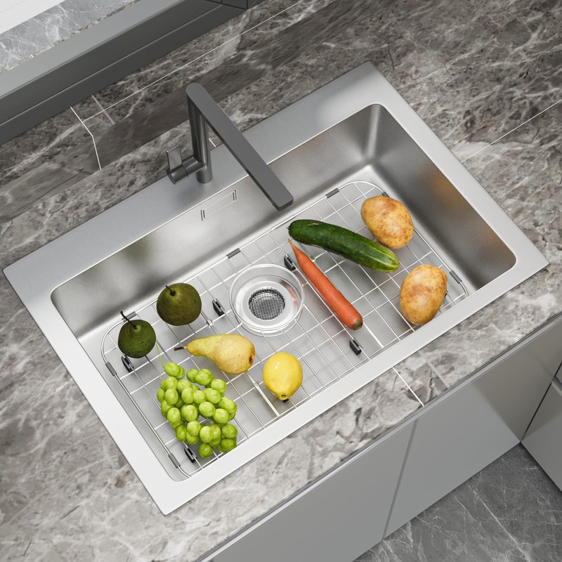 jkxoo 23’’ x 13’’ Sink Protectors for Kitchen Sink, Stainless