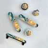 AAMPEAR 4 Pack Blue Yellow Agate Pattern Cabinet Pulls 3-3/4