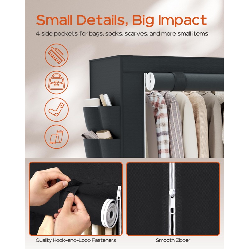 CASAMAYA Portable Closet, 81.5 Inch Extra Large Capacity Wardrobe Closet
