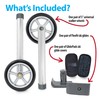 Top Glides Universal Walker Wheel Kit: 5 Inch Sport Wheels