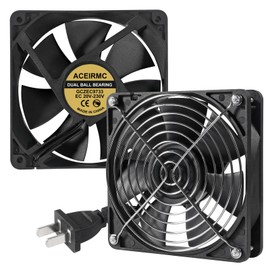 2pcs EC 120mm x 25mm Ball DIY Cooling Ventilation Exhaust Fan 110V 115V 120V 220V 240V AC Axial Case Muffin Fan (120 x 25mm)