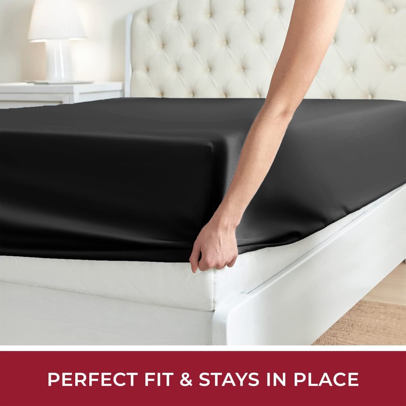 Hafaa Fitted Sheet Extra Deep Pocket Bed Sheet 16 inch