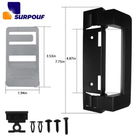 SURPOUF 3316882900 RV Refrigerator Door Handle Latch Holder Grip Black (2-Pack) Fits for Dometic Series of Refrigerator Replacement Parts DM2672, DM2682, DM2872, DM2882