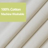 YISURE Beige Cotton Shower Curtain 72x84 Inch, Natural Extra Long