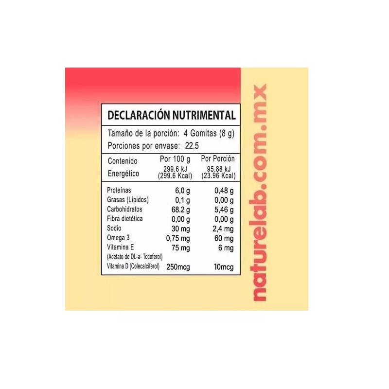 Naturelab Kids Omega 3 & Vitaminas 90 Gomitas Sabor Frutas