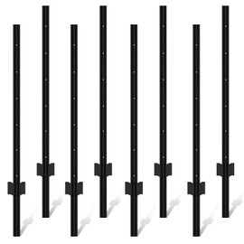 XYADA Fence Posts Sturdy Duty Metal Fence Post,U Post for Fencing in Garden Yard and Outdoor Wire (4FT- 8 Pack)