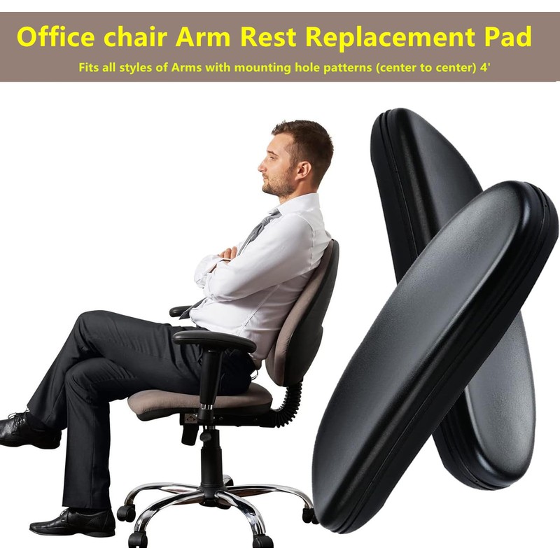 1 Pair Office Chair Armrest Replacement Pads, Universal Office Chair