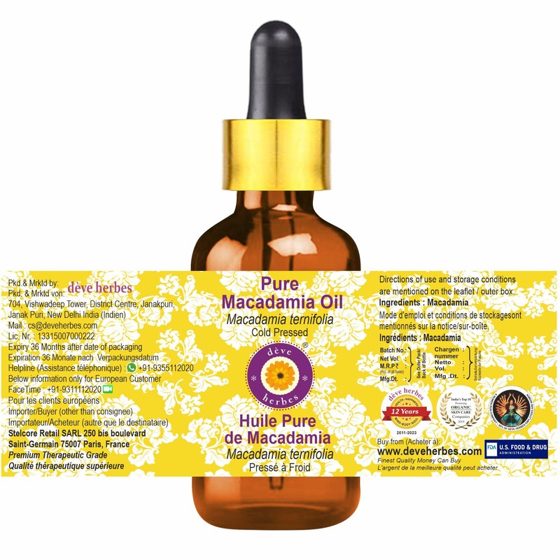 Greenwood Essential Puro Macadamia Oil (Macadamia ternifolia) with Natural Therapeutic