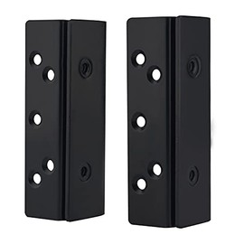 DERRILLA Bed Frame Bed Post Double Hook Slot Hook Plate Slot Bracket, Hardware Attachment Bracket for Wooden Bed-Set of 2