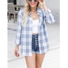 Agoeast Womens Oversized Button Down Plaid Flannel Shirts Casual Long