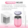 12 oz Sublimation Wine Tumblers Blanks, 4 Pack Double Wall