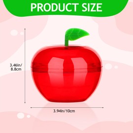 hurifeng 10pcs large Apple Shaped Plastic Candy Boxes – Fruit Shape Packaging Containers for graduation season，Christmas, Wedding, Teacher Gifts, Party Favors, Treat Boxes for Holiday and Events (10)