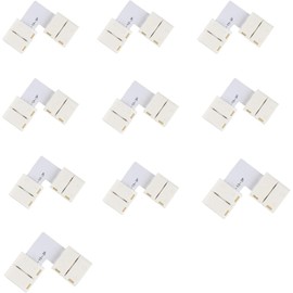 L Shape LED Connector 3 pin 10mm Wide no Weld Corner Connector Suitable for 10mm Wide 3528 ws2811 ws2812b 5050 RGB LED Light Strip