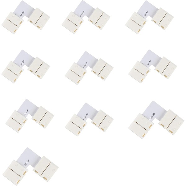 L Shape LED Connector 3 pin 10mm Wide no Weld
