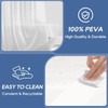downluxe Clear Shower Curtain Liner with Hooks, Plastic Shower Liner,
