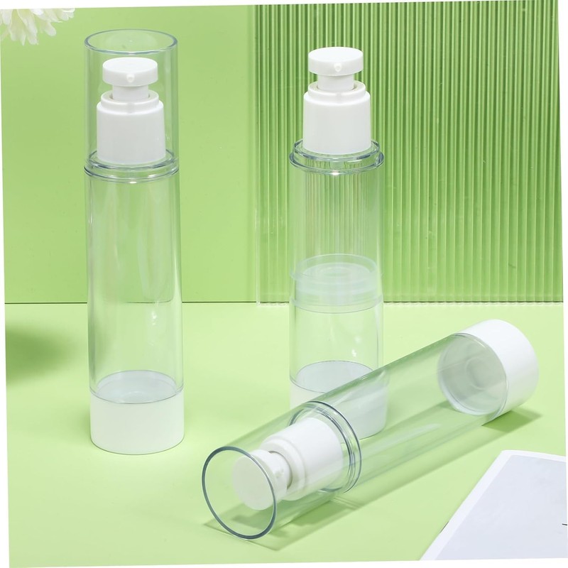 Clear Airless Lotion Pump Bottle Empty Cream Vacuum Lotion Bottle,8Pcs