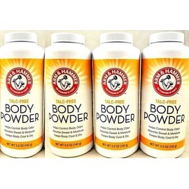 Arm & Hammer ( LOT 4 ) Arm & Hammer Talc Free Body Powder Odor Control Absorbs Sweat 5 oz New