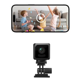 Mini Camera Micro Wireless Cameras, 4K WiFi Portable Nanny Cam with Cloud & SD Storage, Motion Detection, Night Vision, Small Smart Remote Tiny Security Camera for Home Pet Baby Office Indoor/Outdoor