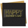 Father's Day Card. Gold and Black Design. Card with Envelope.