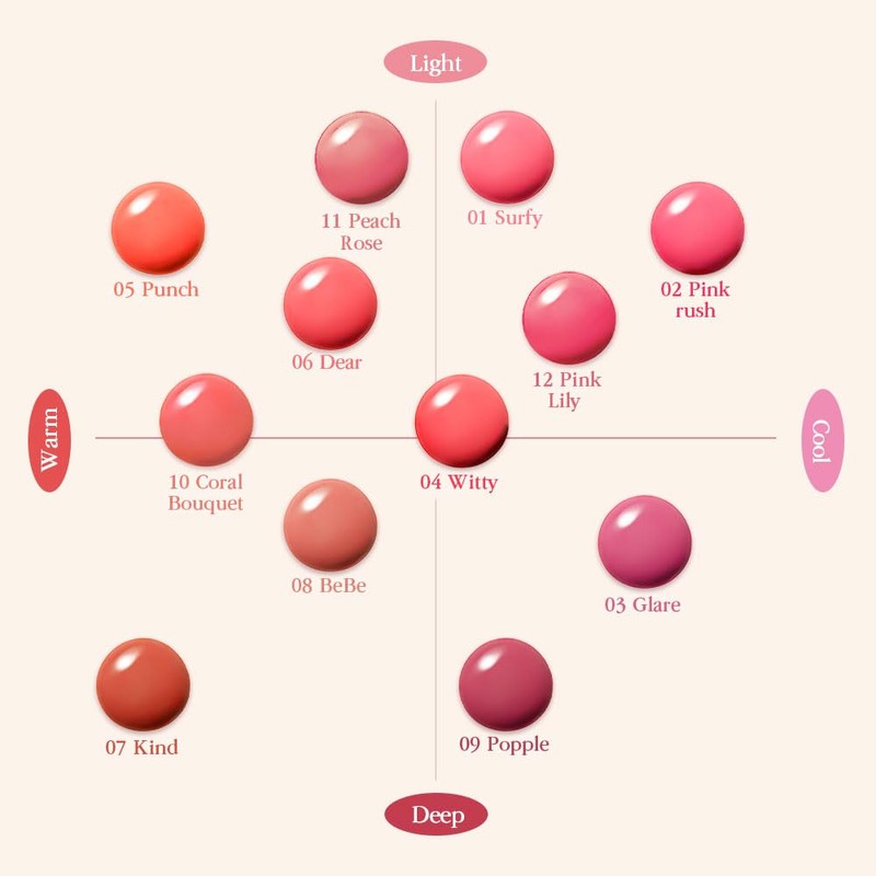 COSNORI Flow Wave Lip Tint - Vegan Glassy Lip Gloss,