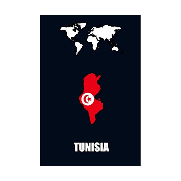 TUNISIA : Beautiful Flag And Map Of Tunisia Lined Writing