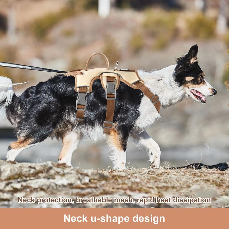 Wisebom Multi-Purpose Dog Harness, Escape Proof Anti-Pull Dog Harness, Anti