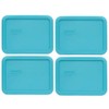 Pyrex 7210-PC 3-Cup Surf Blue Food Storage Replacement Lid (4-Pack)