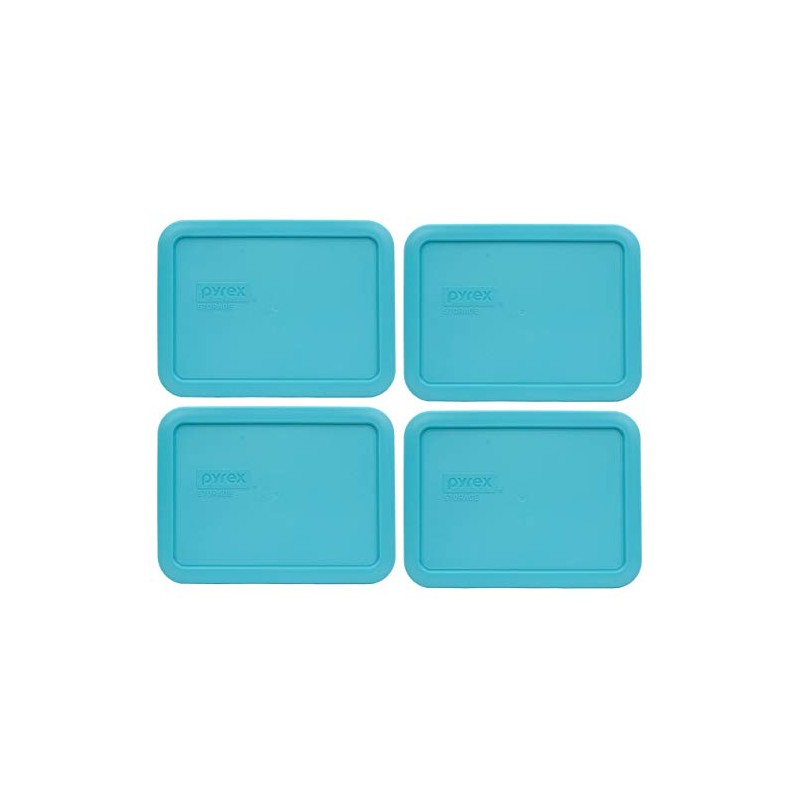 Pyrex 7210-PC 3-Cup Surf Blue Food Storage Replacement Lid (4-Pack)