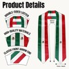 BMHHTM Mexico Flag Graduation Stole 72" Long, Mexican Flag Graduation