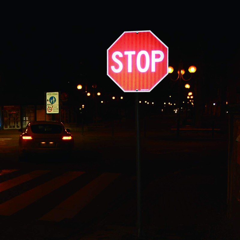 ANLEY Stop Sign 12 x 12 Inch - Diamond Quality