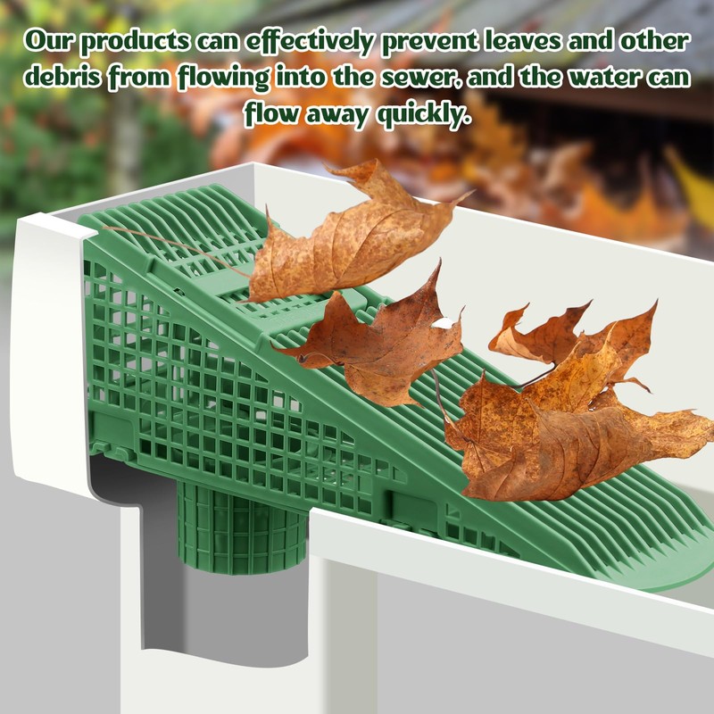 Nuanchu 4 Pcs Wedge Downspout Screen Gutter Guard Downspout Filter