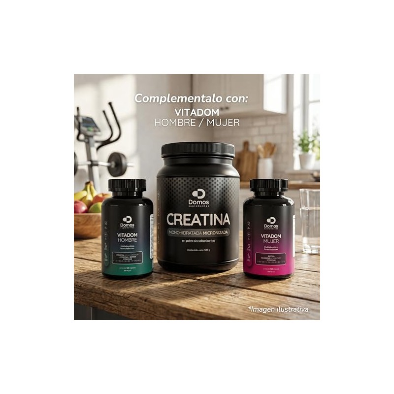 Suplementos Domos Creatina Monohidratada Micronizada 500 Gramos Polvo Alta Pureza