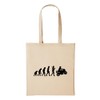 huuraa Cotton Bag Evolution Motorcycle Gift Shopping Bag Natural 10