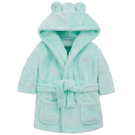 Metzuyan Baby Girls Boys Dressing Gown Fleece Snuggle Robe Hooded White Pink Grey Blue Red Novelty Newborn Green 12-18 Months