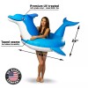GoFloats Dolphin Party Tube Inflatable Raft, Float In Style for