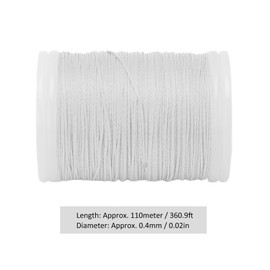Bow String Serving Thread,110m Polyethylene Archery Bowstring Serving for Tying Peep Sight Nock Maintenance(White)