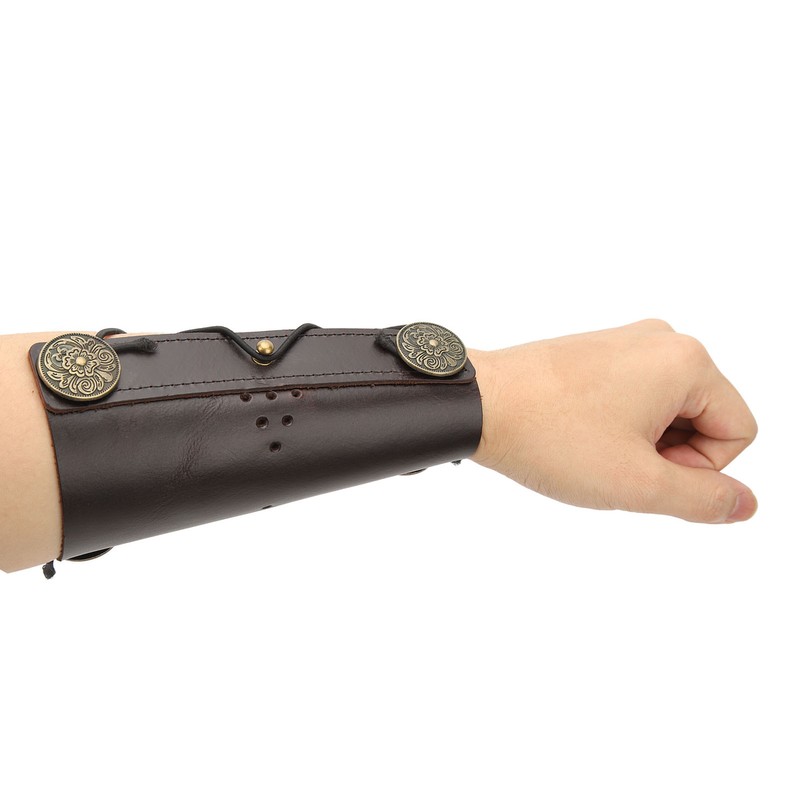 Archery Arm Guard Adjustable Strap Second Cowhide Arm Protector Pad