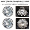 Tingliyi Buttons Crafting Rhinestone Shank Flower Large, Silver 12mm, 6Pcs
