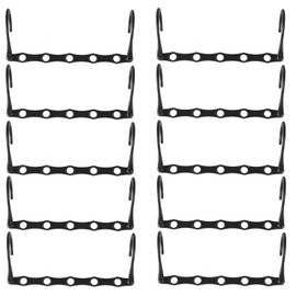 Rainberg 12pcs Magic Clothes Hangers Space Savers, Coat Hangers Space Saving, Wardrobe Space Saver Hangers. (Pack of 12, Black)