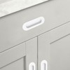 MOROBOR 4 Pack Recessed Cabinet Handles Stainless Steel Oval with