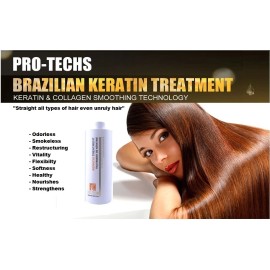 PRO-TECHS COMPLEX BRAZILIAN KERATIN treatment - SOFT - For All hair types. 33.8 oz/1L